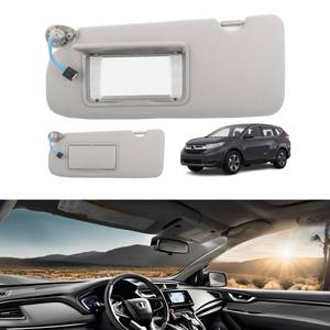 lot 2172 image: Zoewalk 83280-TLA-A01ZB Driver Light Grey Sunvisor Assembly with Mirror Light Compatible with Honda CR-V CRV 2017 2018 2019 2020 2021 2022 83280TLAA01ZB