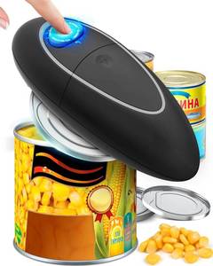 lot 2184 image: One Touch Electric Can Opener Fits Almost All Can Sizes for Seniors with Arthritis, Hand Held Battery Operated Can Opener with Smooth Edge, Food Safe Kitchen Gadgets Automatic Can Opener for Kitchen - Retail $21