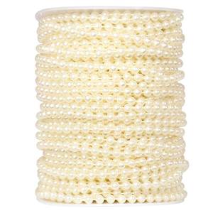 lot 2209 image: 118Feet Pearl Beads Garland, 5MM 39Yards Faux Pearl Beads String Roll Bulk for DIY Craft Wedding Party Christmas Tree Decoration - Retail $19