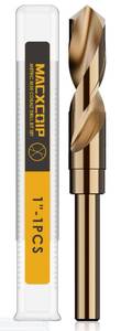 lot 2211 image: MACXCOIP 1 Cobalt Drill Bit Set - 6Inch Length, M35 High Speed Steel Jobber Length Drill Bit Kit for Hardened Metal, Stainless Steel, Cast Iron, Wood and Plastic, with Index Storage Case - Retail $31in