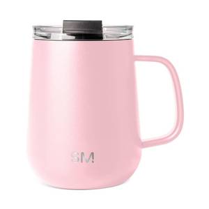 lot 2229 image: Simple Modern Travel Coffee Mug with Lid and Handle  Reusable Insulated Stainless Steel Coffee Tumbler Tea Cup  Gifts for Women Men Him Her  Voyager Collection  12oz  Blush - Retail $19