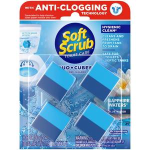 lot 2233 image: Soft Scrub In-Tank Toilet Cleaner Duo-Cubes, Sapphire Waters, 4 Count - Retail $4