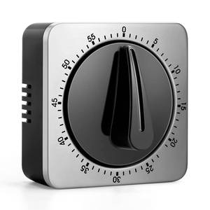 lot 2237 image: Kitchen Timers for Cooking, Chef Cooking Timer Clock with Loud Alarm,100percent Mechanical Desk Timer - No Batteries Required - Magnetic Backing, Exquisite Stainless Steel Body - Countdown Reminder Magnetic - Retail $12