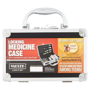 lot 2245 image: Vaultz Locking Medicine Case by IdeaStream Consumer Products - Safe And Secure Pill Organizer  VZ00361 - Retail $99