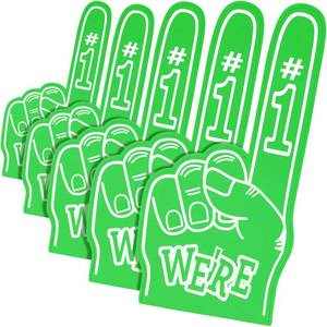 lot 2253 image: PETSTIBLE 5Pack 18 Inch Giant Foam Finger Weftre Number 1 Foam Hand Cheerleading Foam Fingers for Sports Cheer School for Spirit Craft Foam Hands Team Finger Foam Hand - Retail $25