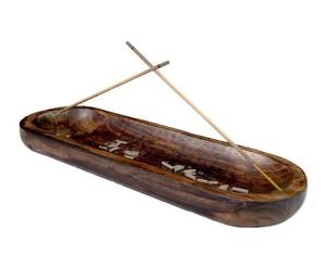 lot 2254 image: raajsee Wooden Brown Incense Holder -Incense Burner Holder �Ash Catcher - Incense Stick Holder - Meditation and Yoga - Great Gift for Any Occasion Size 11x4 inch - Retail $9