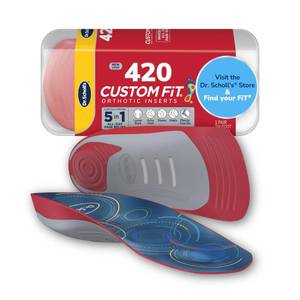 lot 2259 image: Dr. Scholl�s Custom Fit Orthotics 34 Length Arch Support Shoe Inserts - Plantar Fasciitis Relief Insoles for Men and Women, Immediate All-Day Total Lower Body Pain Relief, FSA HSA Eligible, CF420 - Retail $50