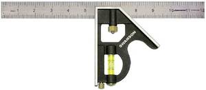 lot 2261 image: Swanson Tool Co TC132 12-Inch Combo Square with Cast Zinc Body, Stainless Steel Ruler and Brass Bolt - Retail $14