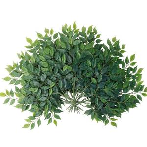 lot 2285 image: mizii 24pcs Artificial Greenery Stems Silk Green Leaves Fake 23in Ficus Garland Spray Plants Faux Greenery Decoration for Centerpieces Wedding Arch Flower Bouquet Table Home Decor (24) - Retail $30
