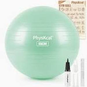 lot 5598 image: PhysKcal 65cm Exercise Ball and small exercise ball - Retail $15