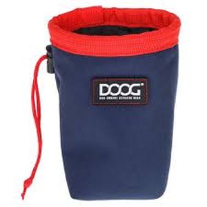 lot 6005 image: Doog Pet Treat Training Pouch - Navy Blue and Red - Retail $15