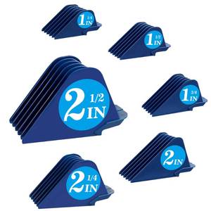 lot 2054 image: Clipper Guards for Wahl 10 12 14 16 18 20 Hair Clipper Guards 6pcs Extra Long Clipper Guard Attachments 2.5 Inch Clipper Guides Multiple Sizes Universal 2.5, 2.25in, 2in, 1.75in, 1.5in, 1.25in (Blue) - Retail $13in