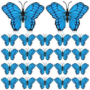 lot 2055 image: Wettarn  Butterfly Centerpieces for Tables Butterfly Party Decorations 3D Golden Table Toppers Centerpiece for Girl Party Birthday Baby Shower(10 x 7 In,Dark Blue) - Retail $471