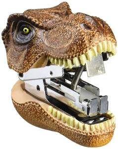 lot 2058 image: Seto Craft SR-4071 Design Accessories, Brown, 1.4 x 2.6 x 2.0 inches (3.5 x 6.5 x 5 cm), Stapler (Tyrannosaurus) - Retail $21