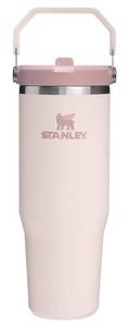 lot 2062 image: Stanley IceFlow 2.0 Flip Straw Tumbler with Handle 30 oz  Twist On Lid and Flip Up Straw  Leak Resistant Water Bottle  Insulated Stainless Steel  BPA-Free  Rose Quartz - Retail $35