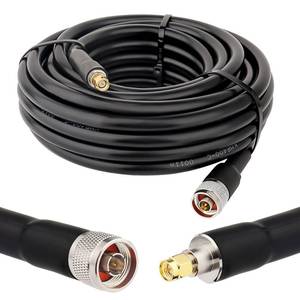 lot 2074 image: XRDS -RF KMR400 SMA to N Cable 35ft, N-Male to SMA-Male Connector Low Loss Extension Cable 50 Ohm SMA Cable - Retail $38