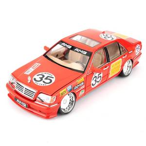 lot 2078 image: BDTCTK Compatible for 124 W140 S320 Model Car, Diecast Collectible Pull Back Toy Car, Retro Classic Car with Sound and Light for Adults Kids Boys Girls, Gift Red - Retail $21