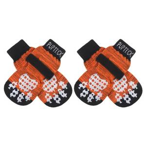 lot 2091 image: PUPTECK Anti-Slip Dog Socks with Double Sides Grips for Small Medium Large Dogs Hardwood Floors Prevents Licking, Dog Shoes for Hot Pavement Traction Control Paw Protector for Senior Dogs - Retail $9