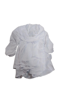 lot 2360 image: Ladies fancy white dress size M - percent