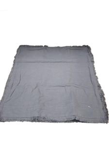 lot 2361 image: Foundtower Natural Linen Pillow Cover with Lavender Design 23x23 in two pack - Retail $45