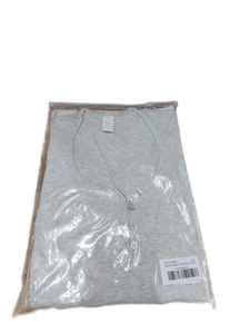 lot 2369 image: New Womens V-Neck Long Sleeve Top - GrayWhite M - Retail $15
