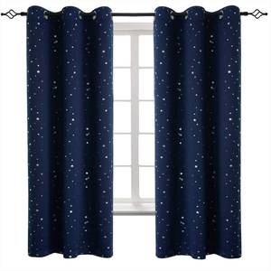 lot 2379 image: BGment Kids Blackout Curtains for Boys Bedroom, Star Curtains Thermal Insulated Grommet Window Drapes for Nursery, Set of 2 Panels (42 x 63 Inch, Navy Blue) - Retail $20