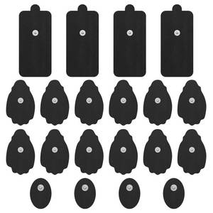 lot 2424 image: TENS Unit Electrode Pads NURSAL 20 Pack 3.5mm Snap EMS Replacement Pads for Electrotherapy Reuse More Than 30 Times, Compatible with MEDVICE,Belifu TENS Machine - Retail $9