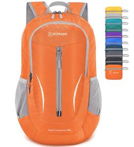 lot 2439 image: ZOMAKE Ultra Lightweight Packable Backpack 25L, Foldable Hiking Backpacks Water Resistant Small Folding Daypack for Travel(Orange) - Retail $18