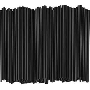 lot 2452 image: Comfy Package 1000 Count 5 Inch Coffee and Cocktail StirrersStraws Disposable Plastic Sip Stir Swizzle Sticks - Black - Retail $7