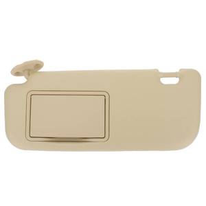 lot 2453 image: Mobestech Beige Driver Side Sun Visor with Mirror Replacement Car Interior Sun Protection Visor with Vanity Mirror - Retail $24