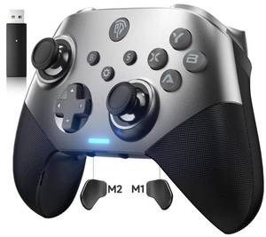 lot 2454 image: EasySMX X10 PC Controller for Black Myth Wukong - Enhanced Wireless Bluetooth Controller with a Swappable FaceplateHall Joysticks and Triggers for PCSwitchSteamAndroid TVAndroid and iOS Mobile - Retail $40