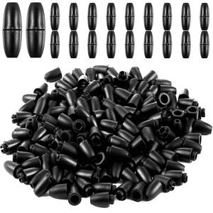lot 2456 image: WILLBOND 100 Pcs Plastic Breakaway Clasps Bead Barrel Connectors Safety Breakaway Clasp Lanyard Clips for Necklace Bracelet Lanyard Jewelry Making (Black) - Retail $10