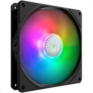 lot 2461 image: Cooler Master SickleFlow 140 V2 ARGB Square Frame Fan, ARGB 3-Pin Customizable LEDS, Air Balance Curve Blade, Sealed Bearing,140mm PWM Control for Computer Case and Liquid Radiator - Retail $19