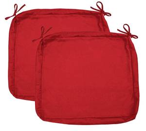 lot 2474 image: Sigmat Outdoor Seat Cushion Cover Water Repellent Square Chair Cushion Cover-Only Cover Red 18x18inx2in(2 Covers) - Retail $22in