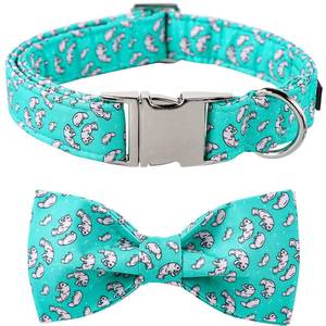 lot 2488 image: Lionet Paws Summer Dog Collar with Bowtie, Soft Comfortable Adjustable Cute Manatee Bowtie Collar for Large Dogs Male Female Gift, Neck 16-24 inches - Retail $923