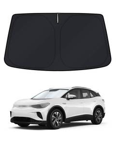 lot 3430 image: KUST Windshield Sun Shade for 2021-2025 2026 Volkswagen VW ID.4 Accessories Sunshade Window Sun Visor Protector Foldable Blocks UV Rays Keep Car Cooler Privacy - Retail $3
