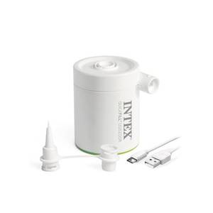 lot 4049 image: INTEX 66637E QuickFill USB Rechargeable Air Pump Inflatates and Deflates Air Mattresses � Includes 2 Interrconnecting Nozzles � Lightweight and Portable � 200 LMin Air Flow � Indoor and Outdoor Use - Retail $30