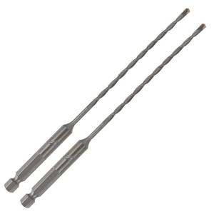 lot 4050 image: 18 Inch Masonry Drill Bits (2 Pack - 6 Length Industrial Grade) Carbide Tipped Easily Cuts Through Concrete, Cement, Block, Stone, and More - Retail $8in