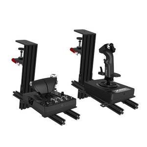 lot 15941 image: Hikig 2 Set Desk Mount for Flight Sim Game Joystick, Throttle and HOTAS Systems - Compatible With Logitech X56, X52, X52 Pro, Thrustmaster T-Flight HOTAS, T.16000M, TCA - Retail $59