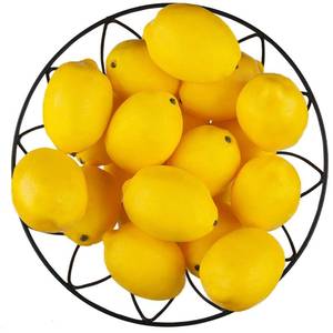 lot 15956 image: Toopify 20pcs Yellow Artificial Lemons,Fake Fruit Lemons Artificial Lifelike Simulation Lemon for Home House Kitchen Party Decoration - Retail $15