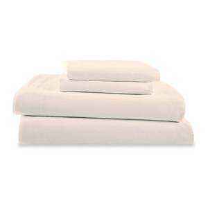 lot 15964 image: 3 Piece Twin XL Bed Sheets  College and Dorm Checklist  Light Weight, Soft Breathable Sheets  Brushed Cotton Rich Blend  Secure-Fit, Wrinkle Resistant, Durable, Easy Care Comfy Bed Sheets  Ivory - Retail $23