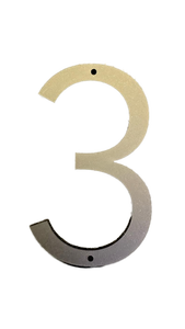 lot 16222 image: Discovered Designs Modern House Number 3 - Black Metal 6 Inch - Retail $15