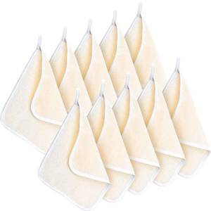 lot 16239 image: Tatuo 10 Count Exfoliating Wash Cloths for Body and Face Facial Bath Scrub Soft Weave Loofah Towel Exfoliate Bath Towel Remove Dead Skin Wash Cloth for Women Man (White Edge) - Retail $15