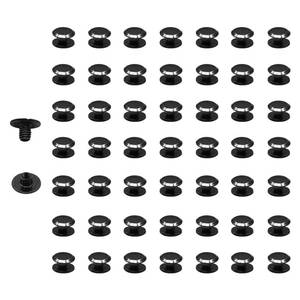 lot 16241 image: AnRui 50 Sets M43mm Chicago Screws, Fasteners Rivets Cross Binding Screw Connectors Steel for Leather Belt Scrapbook Photo Albums Crafting, Black - Retail $9