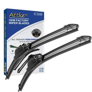 lot 16248 image: ATTKE OEM Quality Front Windshield Hook Wiper Blades OE Original Style (2222 Front Windshield Wiper Blade Set) - Retail $13