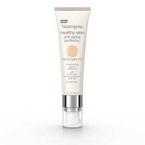 lot 16256 image: Neutrogena Retinol Treatment and Tinted Facial Moisturizer, Healthy Skin Anti-Aging Perfector with Broad Spectrum SPF 20 Sunscreen with Titanium Dioxide, 20 Fair to Light, 1 fl. oz - Retail $29