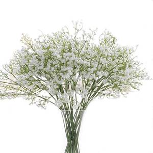 lot 16260 image: Gumolutin 15 Pack Real Touch Artificial Babys Breath Flowers - 21 Bendable Stems for Wedding Bouquets, Home Centerpieces and Outdoor Decor (Waterproof, Dustproof, White) - Retail $20in