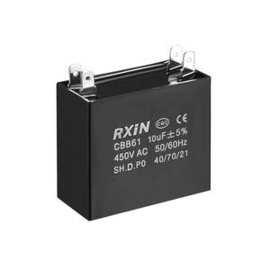 lot 16273 image: uxcell Ceiling Fan Capacitor CBB61 10uF 450V AC Double Insert Metalized Polypropylene Film Capacitors 47x25x42.5mm for Water Pump Motor Generator - Retail $10