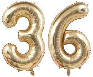 lot 16280 image: 40 Inch Light Gold 36th Birthday Balloon,White Gold Giant 3 and 6 Foil Mylar Helium Large Number Balloon,Champagne Gold 63th Birthday Decorations for Women Men Anniversary Events Party Decor Supplies - Retail $8