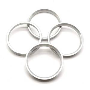lot 16287 image: GoldenSunny 73.1mm OD to 64.1mm ID Hub Centric Rings, Silver Aluminum Hubcentric Rings Compatible with Many Acura Honda Sterling, Pack of 4 - Retail $14